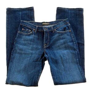 Vintage David Kahn Jeans Womens 8 Straight Dark Wash 90s Stretch Denim Y2K Blue